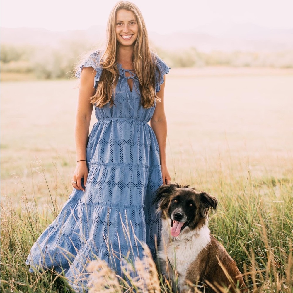 Cleobella Mallory Ankle Dress - Periwinkle